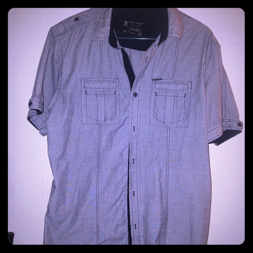 Marc Ecko size lg short sleeve button up shirt